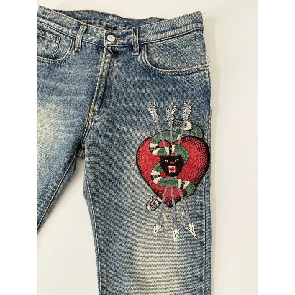 Gucci embroidered snake